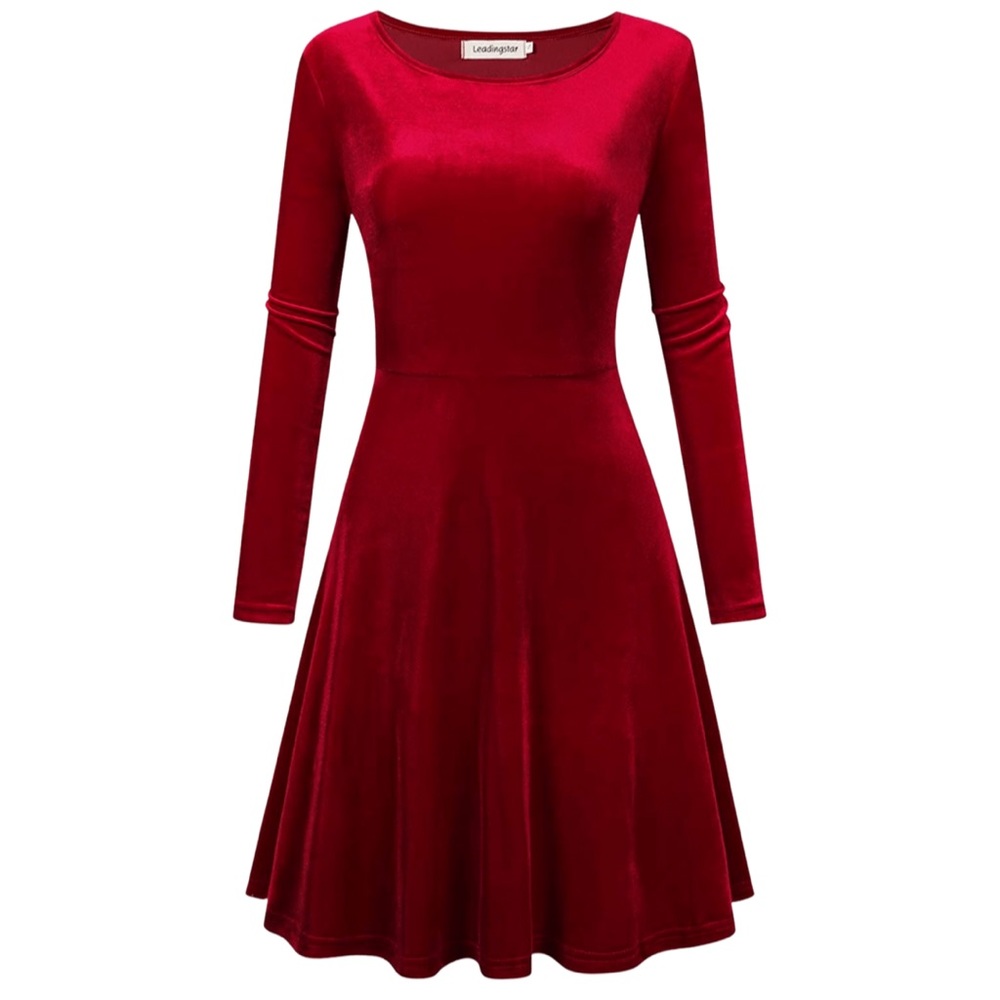 Leadingstar Velvet Short Cocktail Party Dress